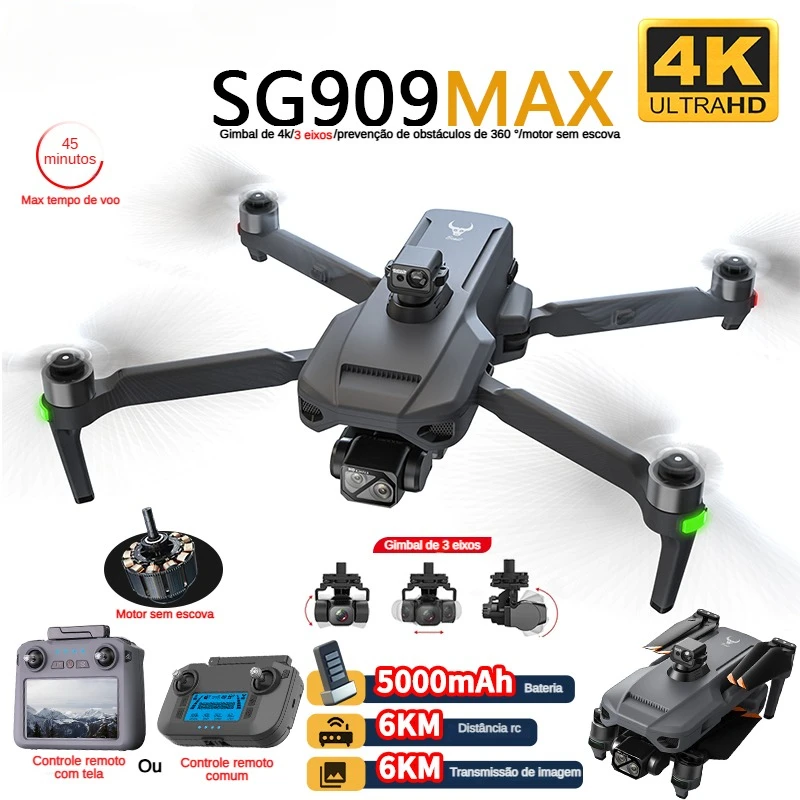 Drone Gimbal Brushless - ZLL SG909 SG909MAX Profesjonalny dron z